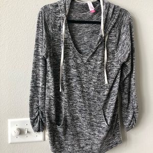 Light weight hoodie with lace detailing